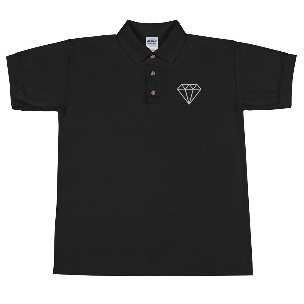 Diamond Embroidered Polo Shirt