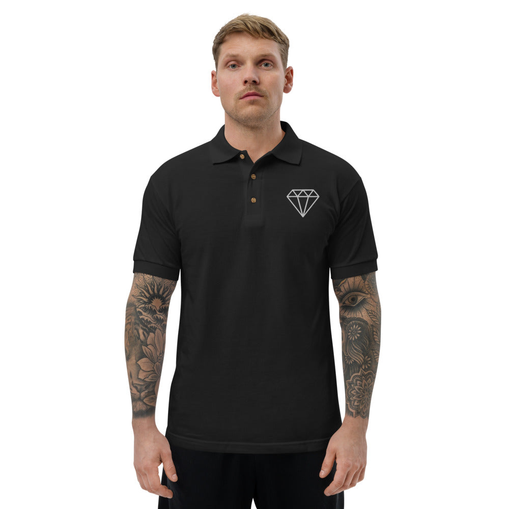 Diamond Embroidered Polo Shirt