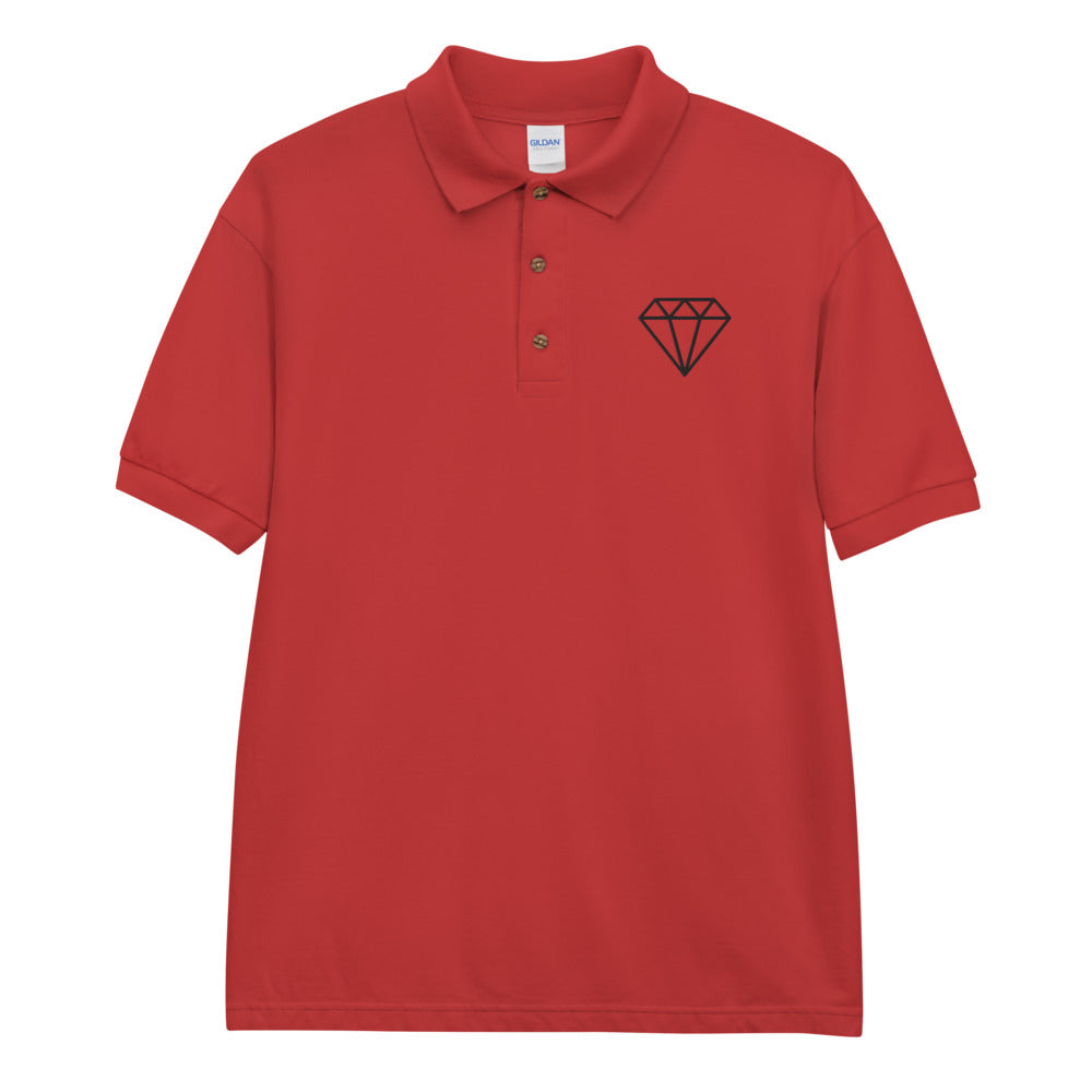 Diamond Embroidered Polo Shirt