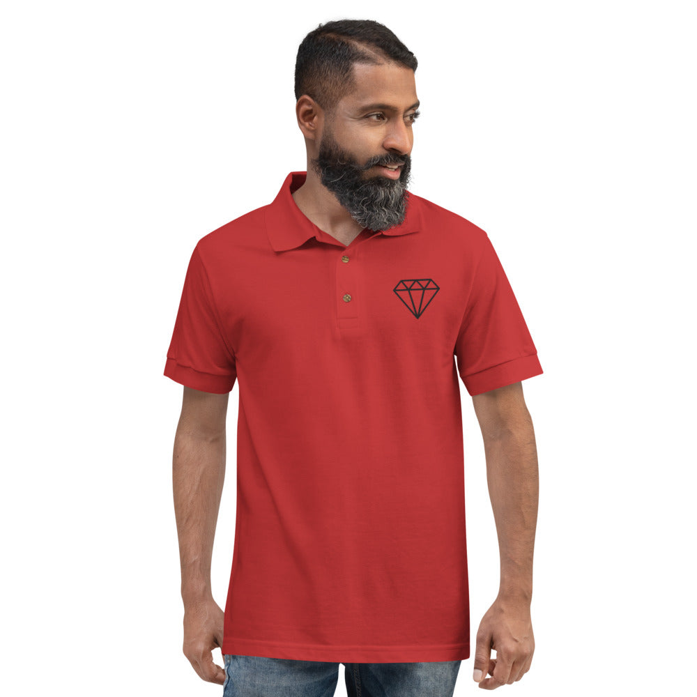 Diamond Embroidered Polo Shirt