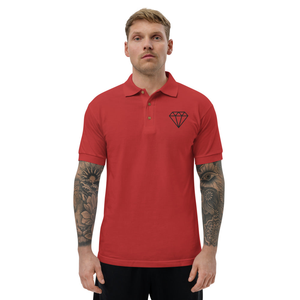 Diamond Embroidered Polo Shirt