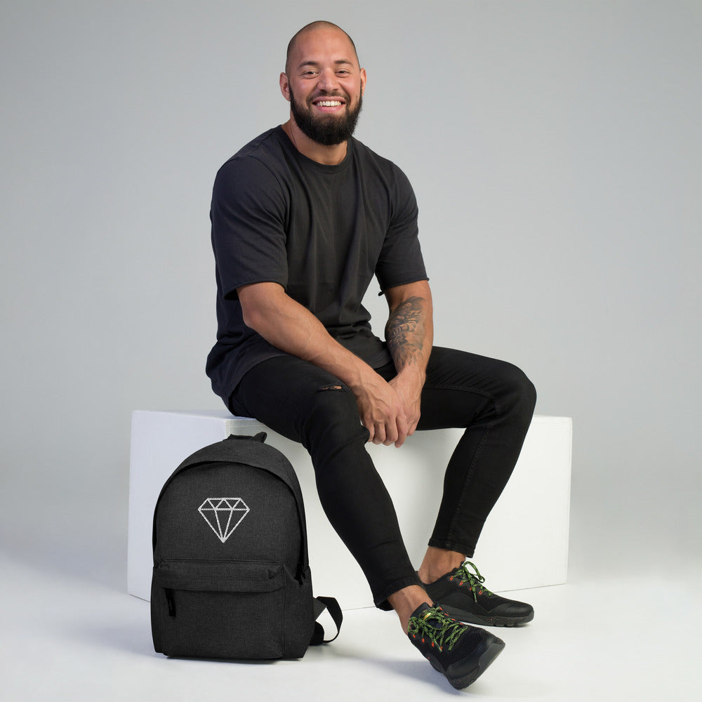 Diamond Embroidered Backpack