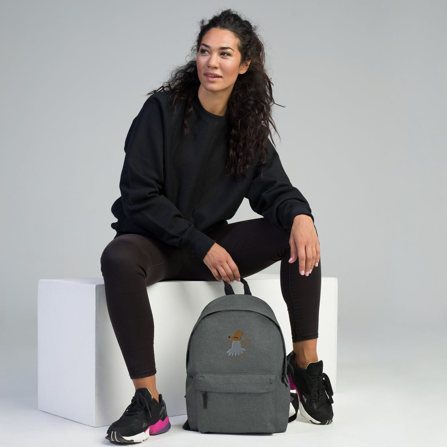 Clara Mouse Embroidered Backpack