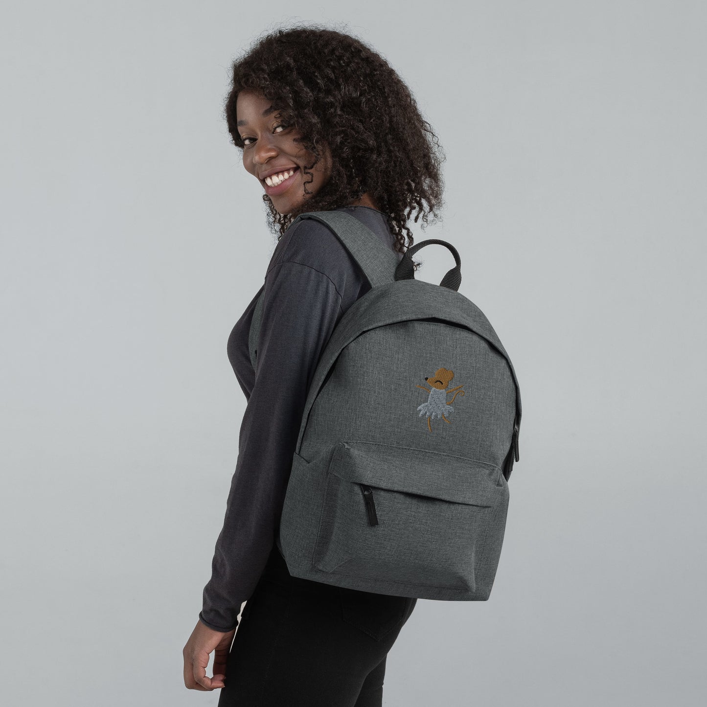 Clara Mouse Embroidered Backpack