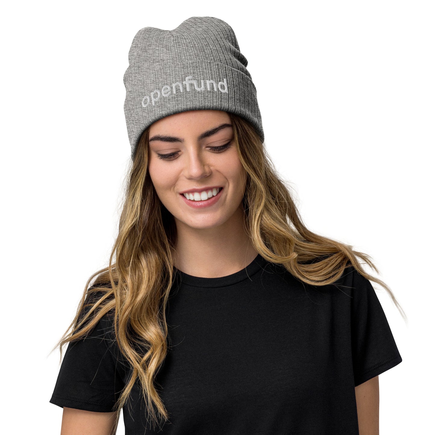 OpenFund Ribbed knit beanie
