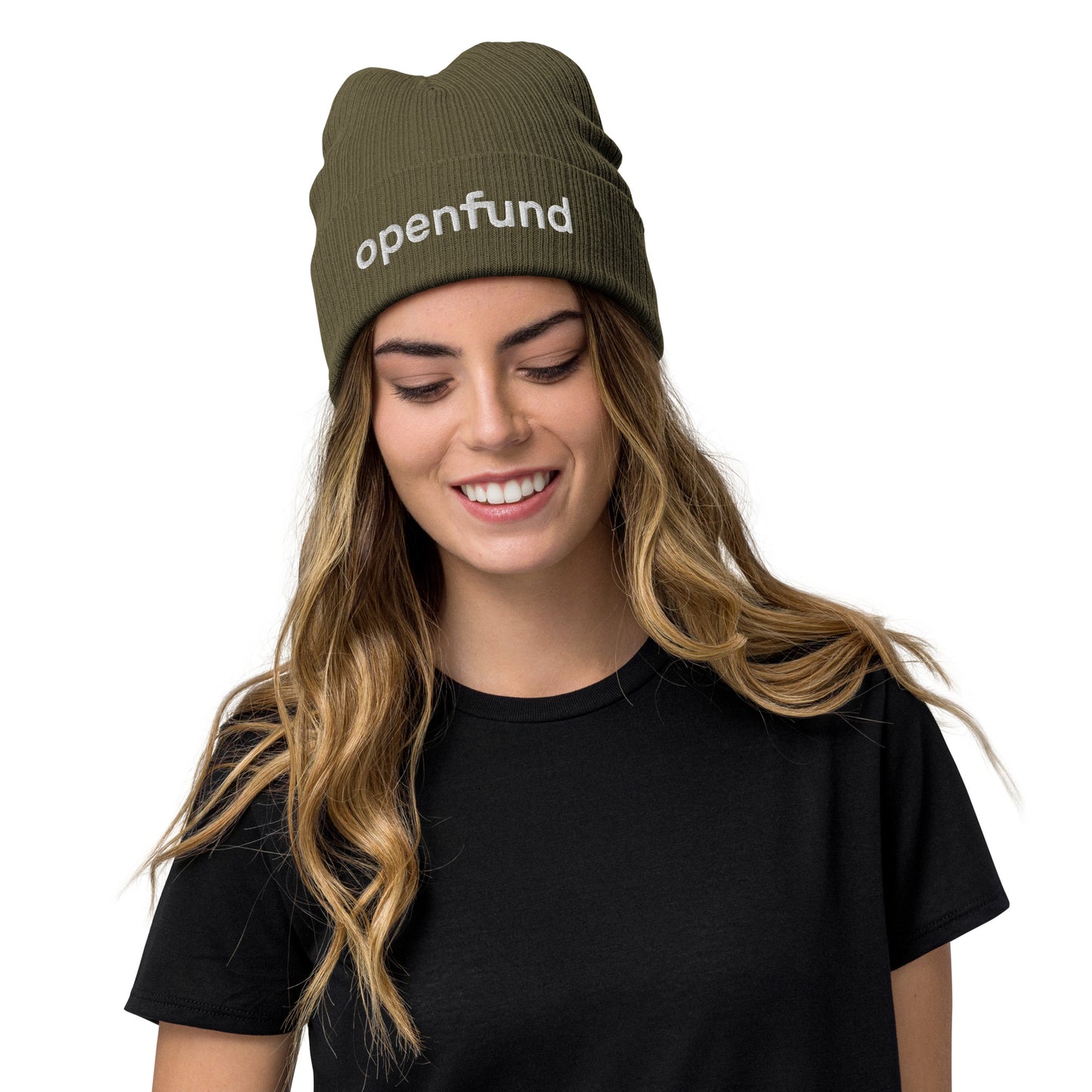 OpenFund Ribbed knit beanie