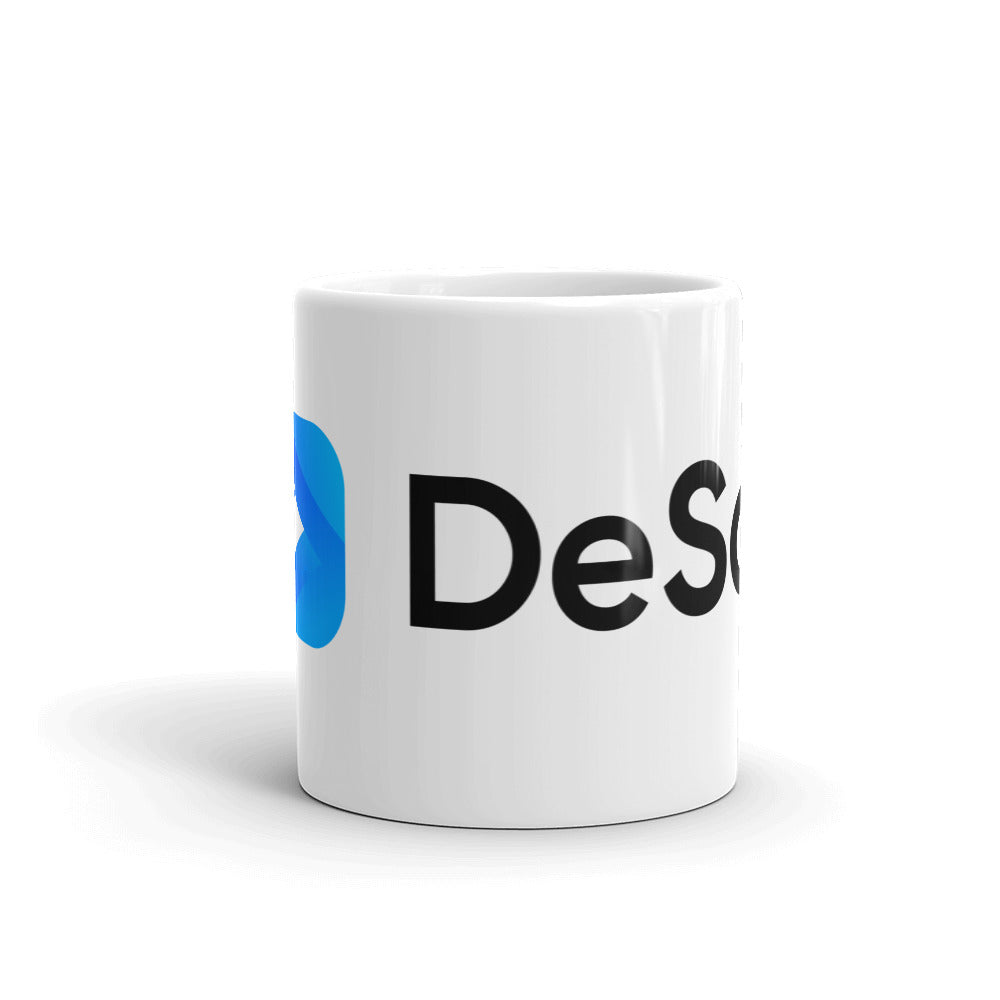 DeSo White glossy mug
