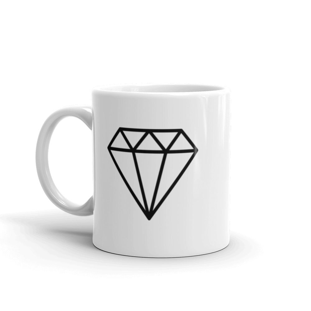 Diamond White glossy mug