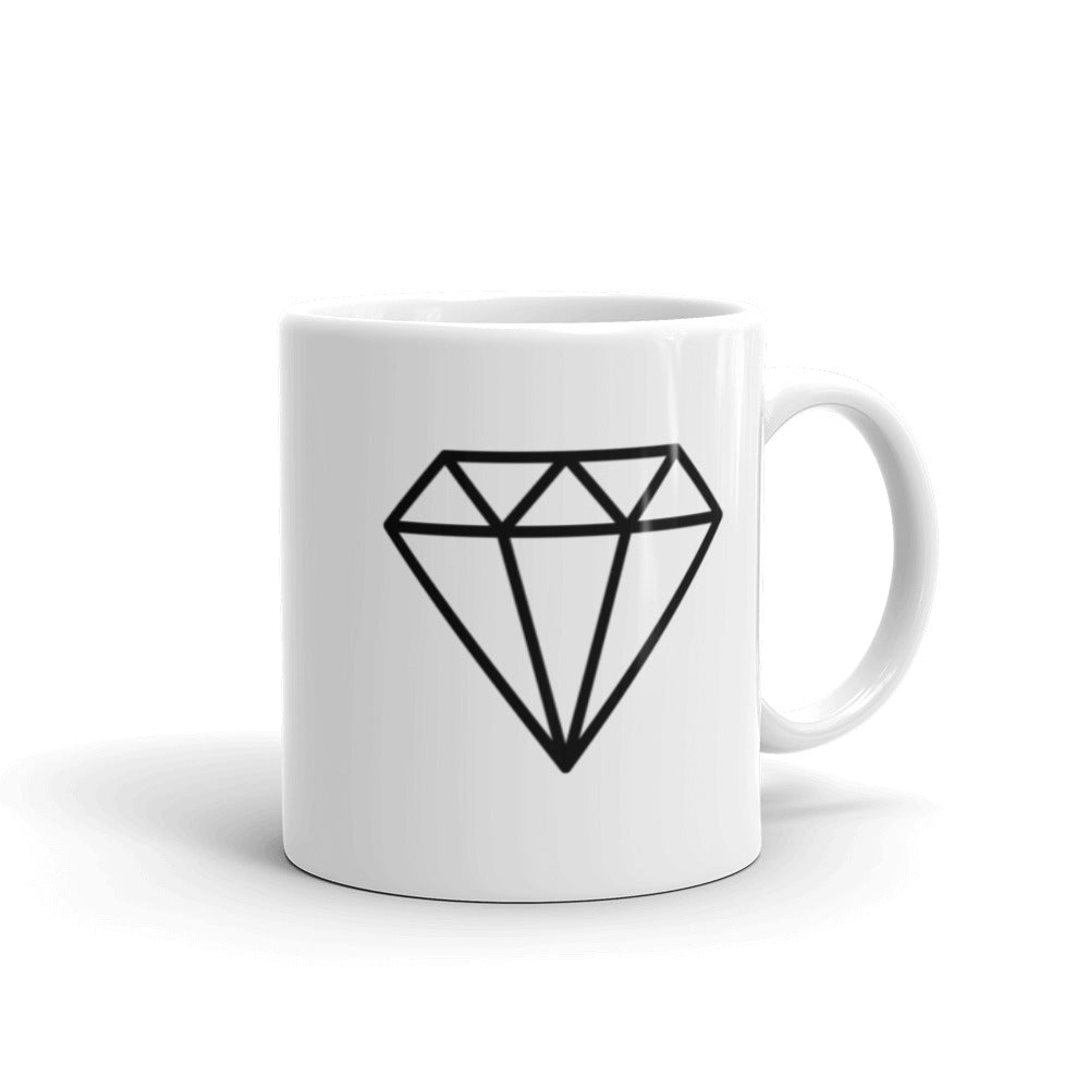 Diamond White glossy mug