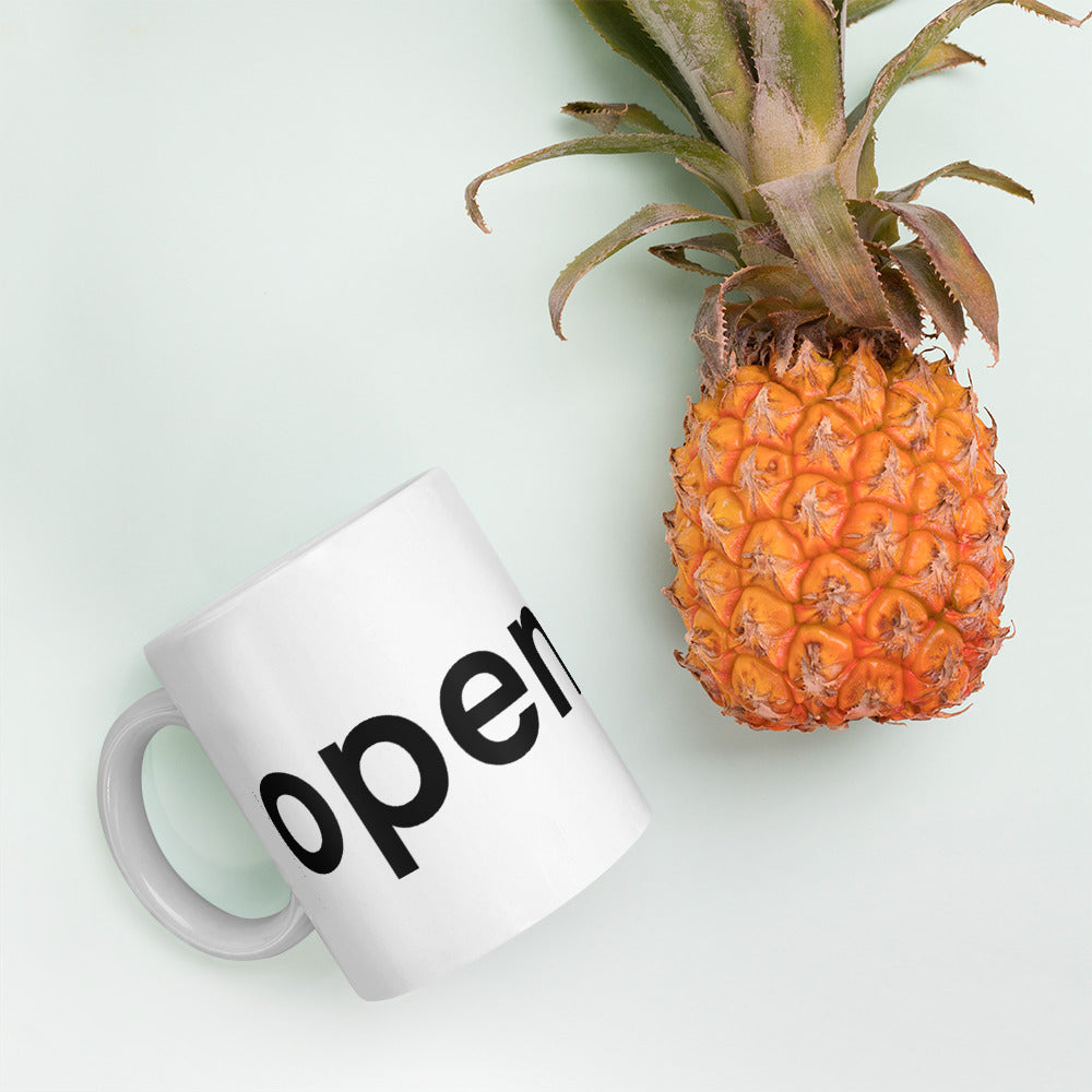 OpenFund White glossy mug