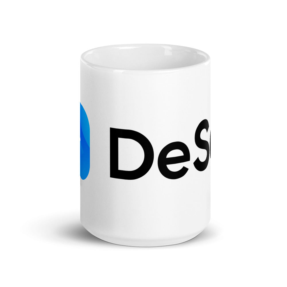 DeSo White glossy mug