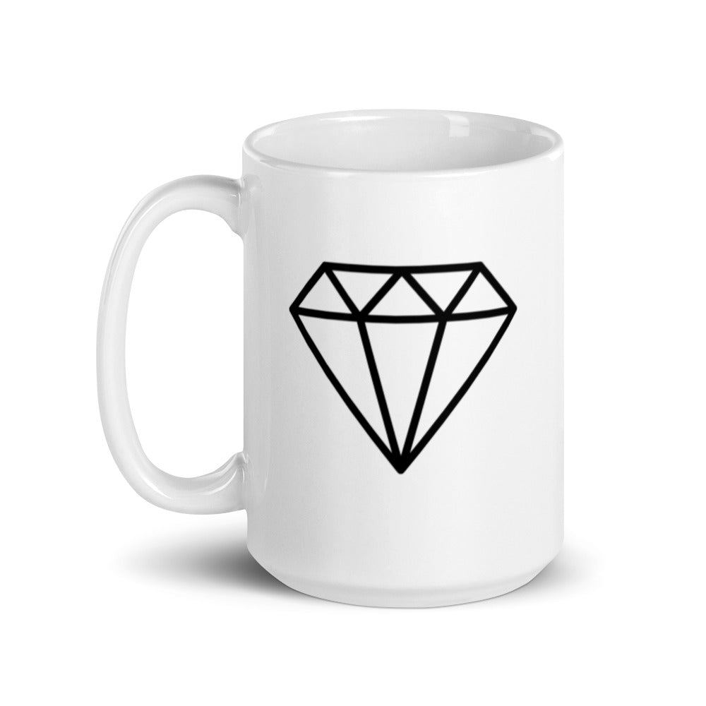 Diamond White glossy mug