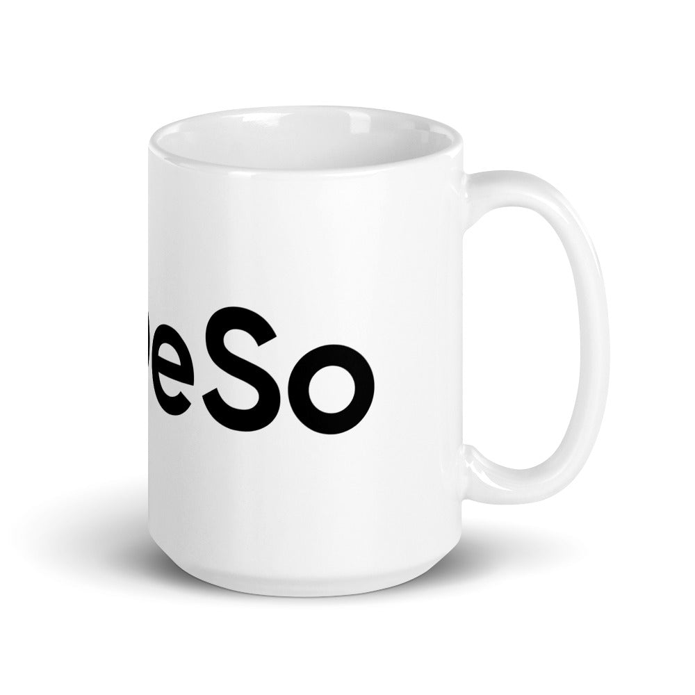 DeSo White glossy mug