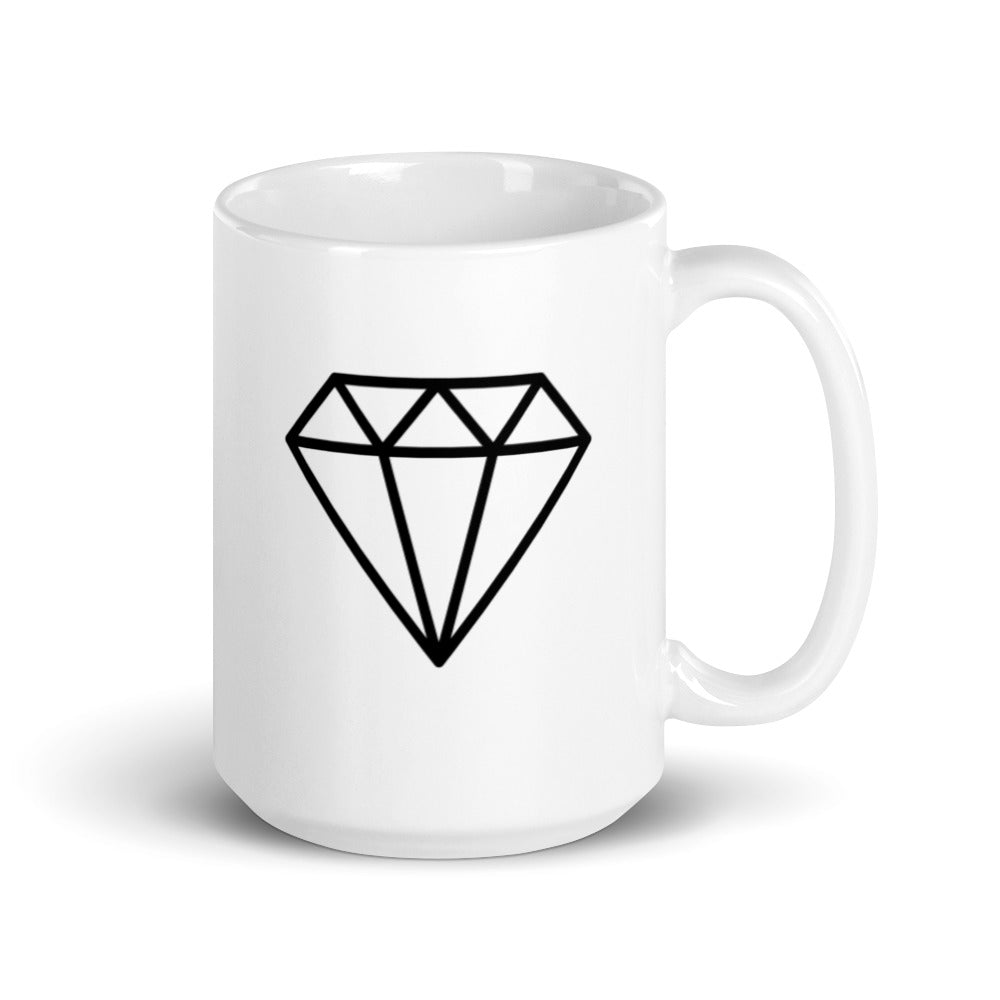 Diamond White glossy mug
