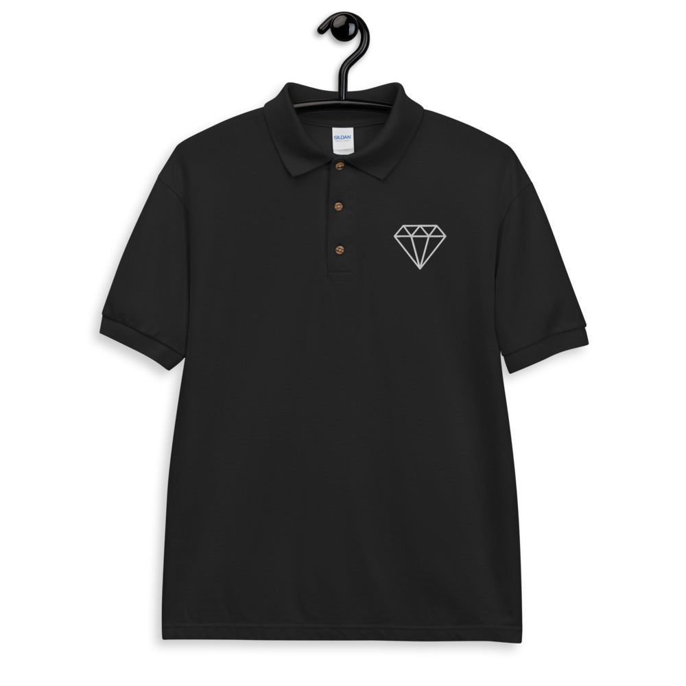 Diamond Embroidered Polo Shirt