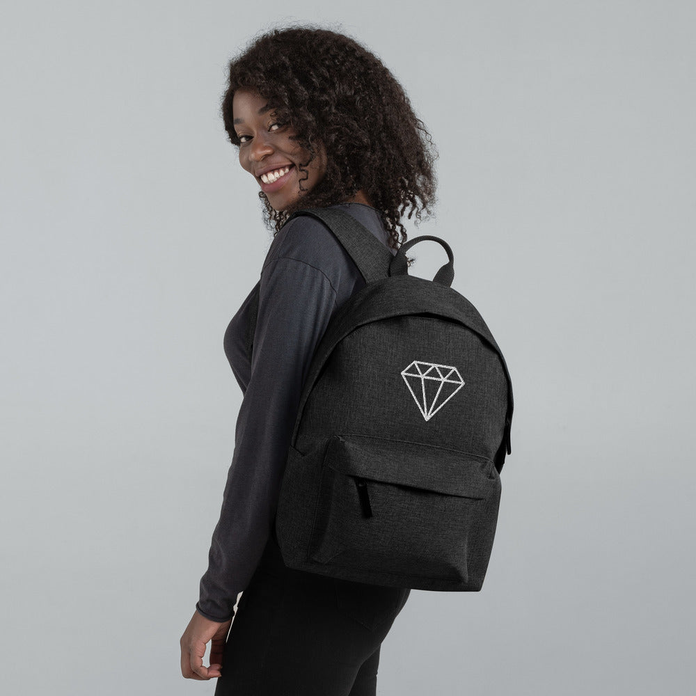 Diamond Embroidered Backpack