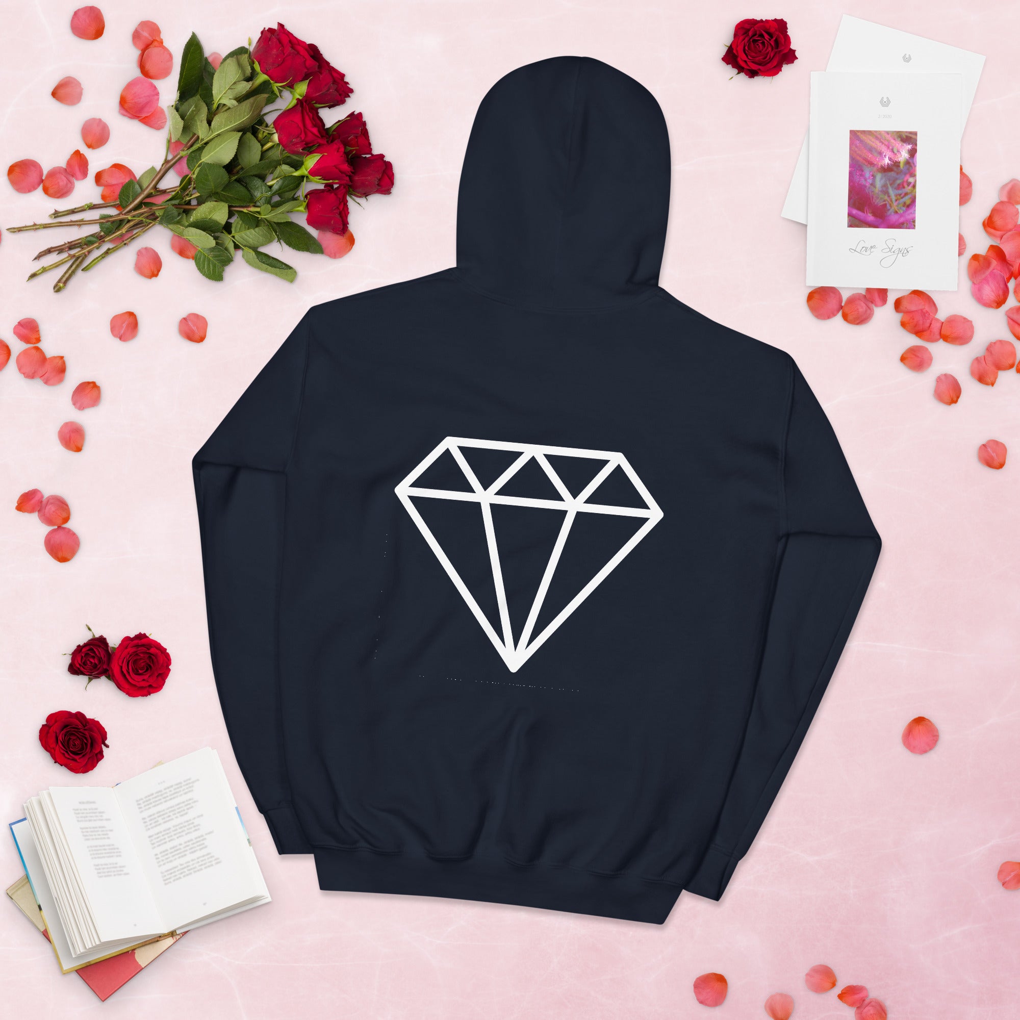 Pink best sale diamond hoodie